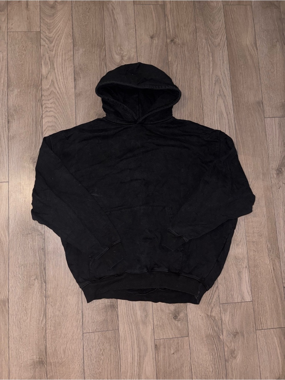 SKIMS Women's Black Pullover Hoodie with Kangaroo Pocket